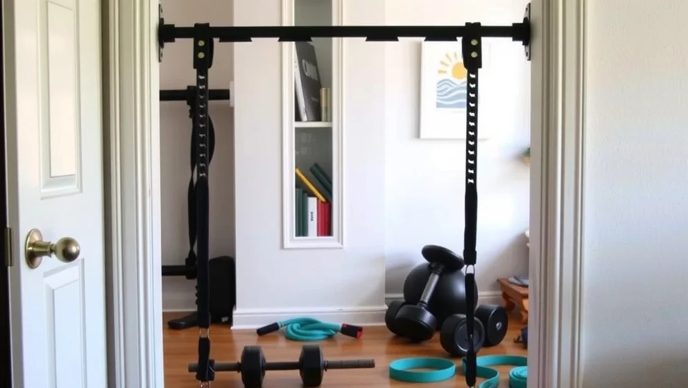 Chin up bar hemma för starkare armar