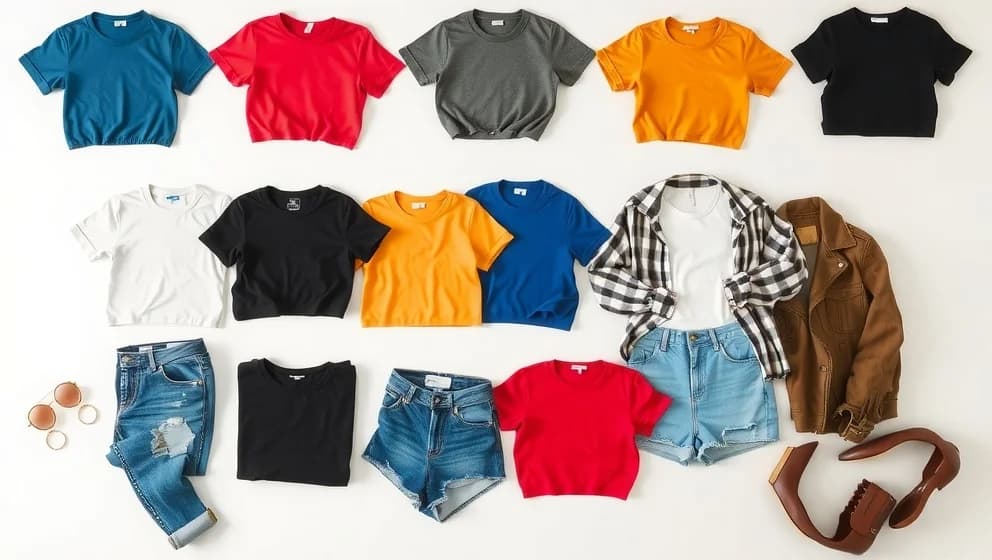 Kort t-shirt passar alla bara rätt stil