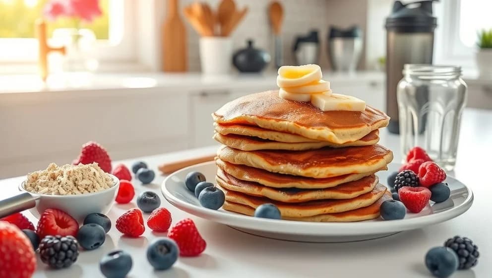 Pannkakor med proteinpulver hemma